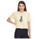 Target Γυναικεία κοντομάνικη μπλούζα Single Jersey Crop Top Pineapple